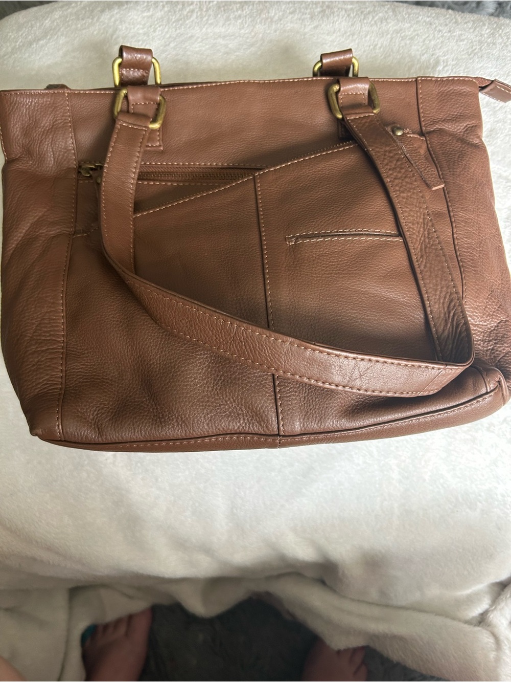 Women's Tan Leather Shoulder Bag - Classic Everyday Carry Great American Leather